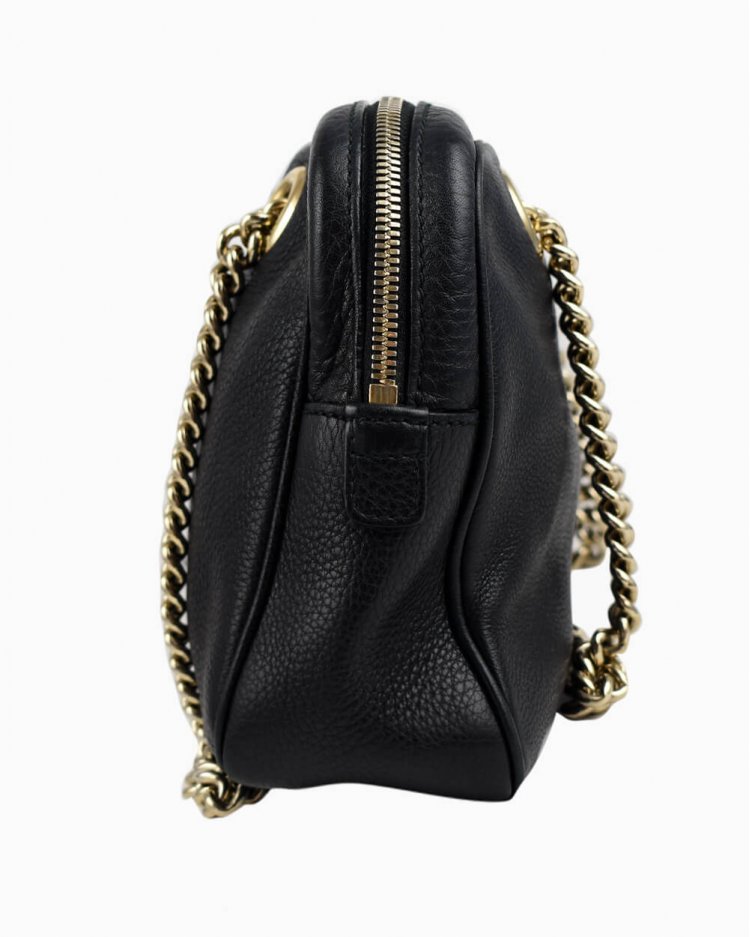 Bolsa Gucci Original Soho Double Chain Preta Feminina